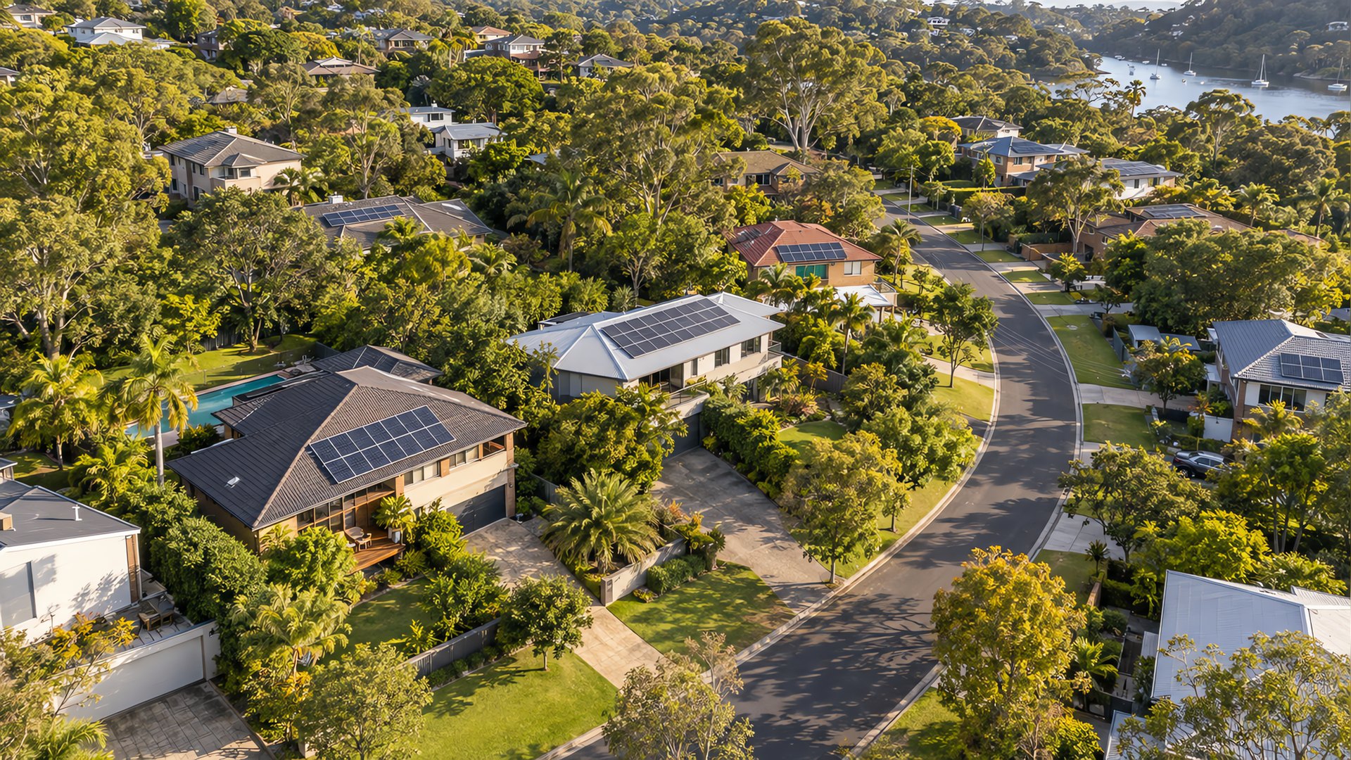 A residential rooftop solar system in Australia